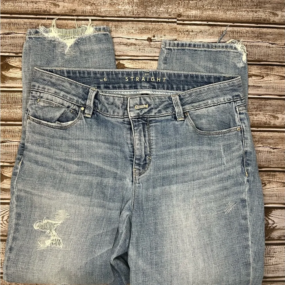 White House Black Market Blue Straight Leg Jeans - Image 5