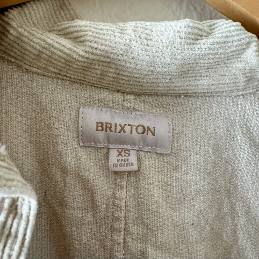 Brixton Bowery Cropped Corduroy Flannel shirt shacket Size XS - Image 6