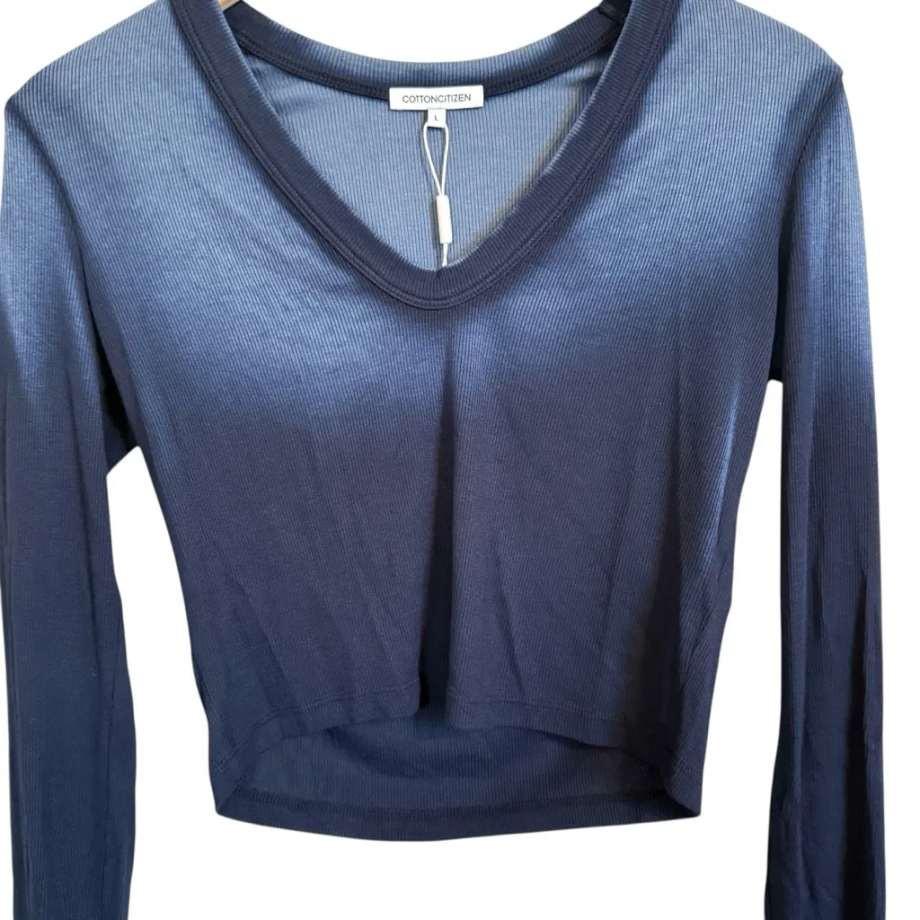 NWT Cotton Citizen Verona Crop U Neck Shirt Women’s Size Large - Image 4