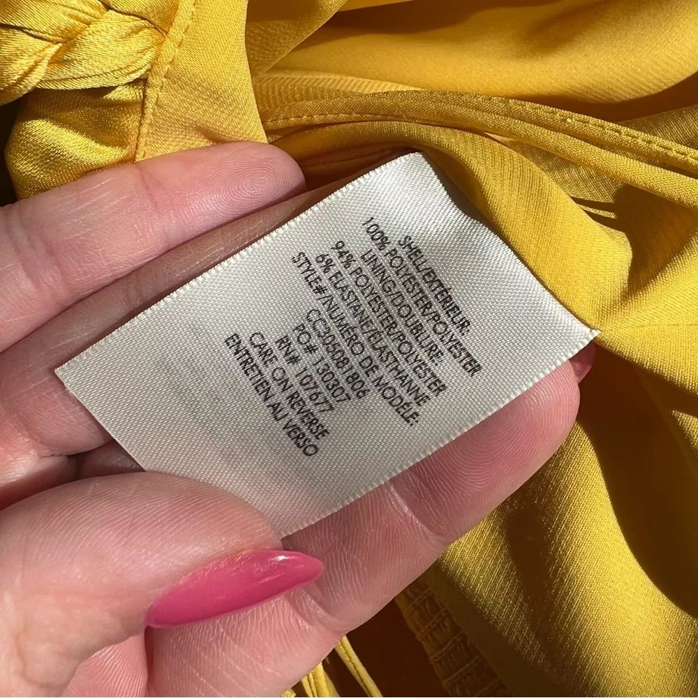 NEW NWT  Powell Pleated Wide Leg Cutout Jumpsuit Golden Rod Yellow - Image 12