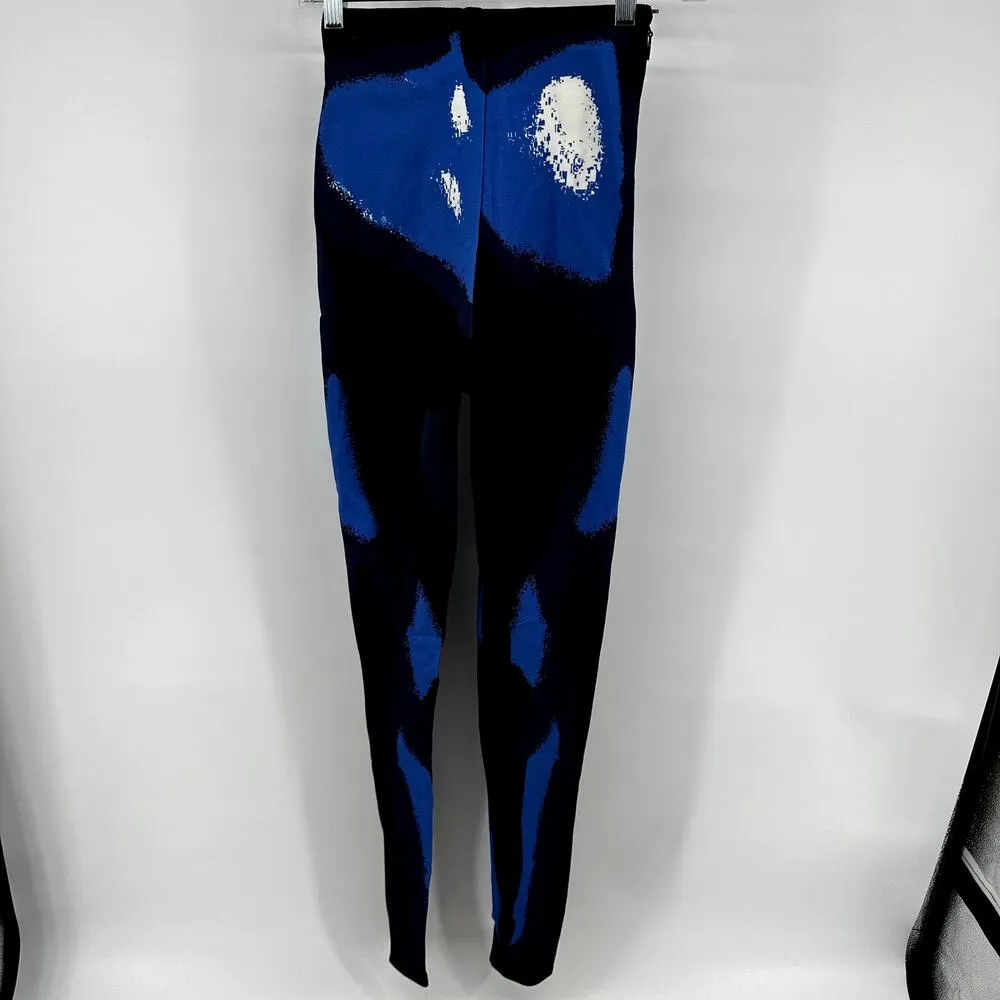 Maniere De Voir Body Print Leggings Illusion Heat Map High Waisted Black Blue 0 - Image 8