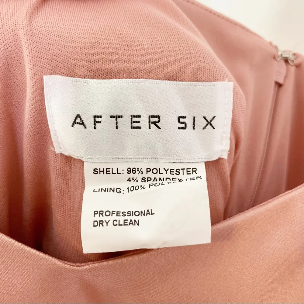 After Six Satin Tie Waist Sheath Bridesmaid Formal Dress Style 6828 Size 10 NWT - Image 6