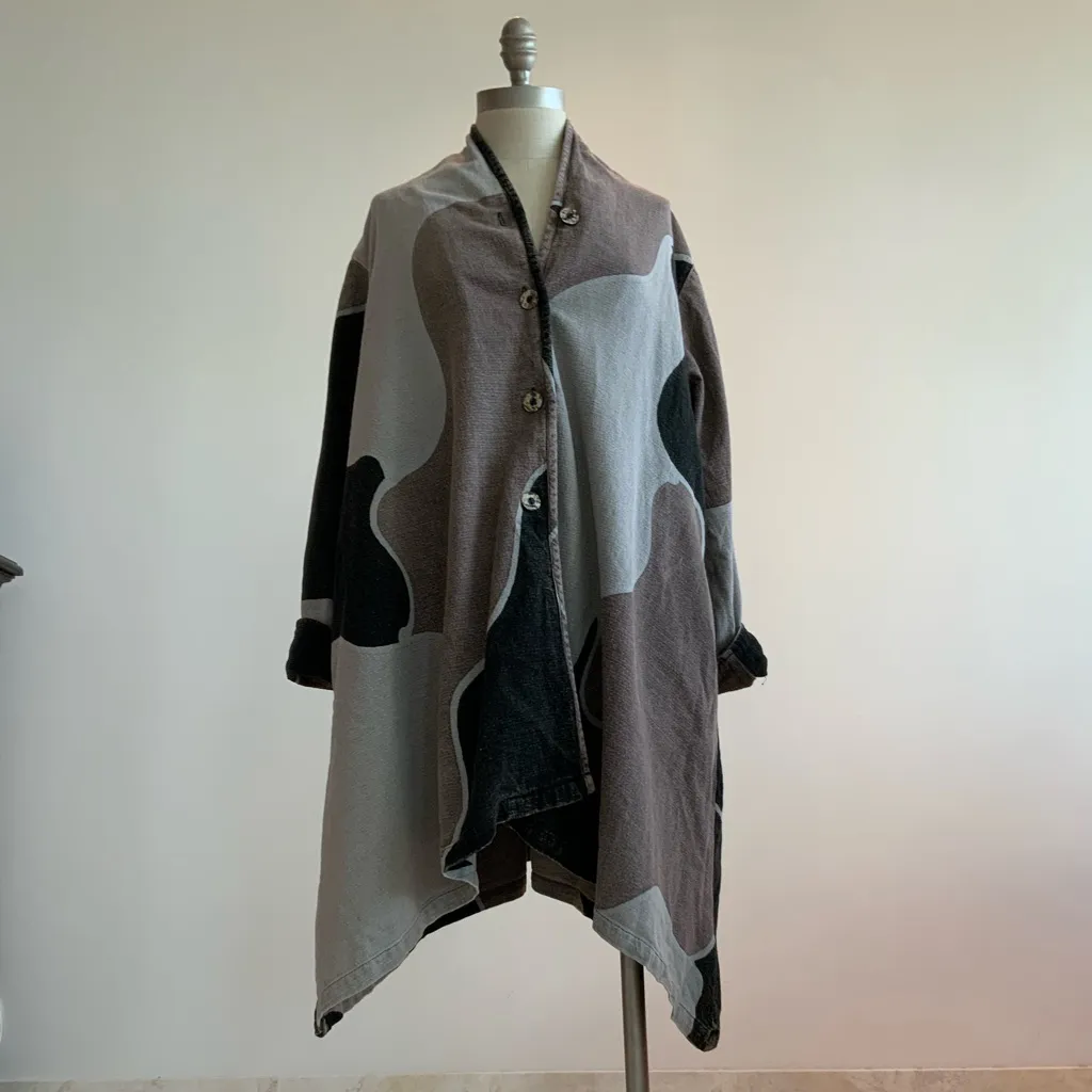 Machiko Fun Gray, Black, Brown, Top/Jacket 1X Gray Size XL - Image 4