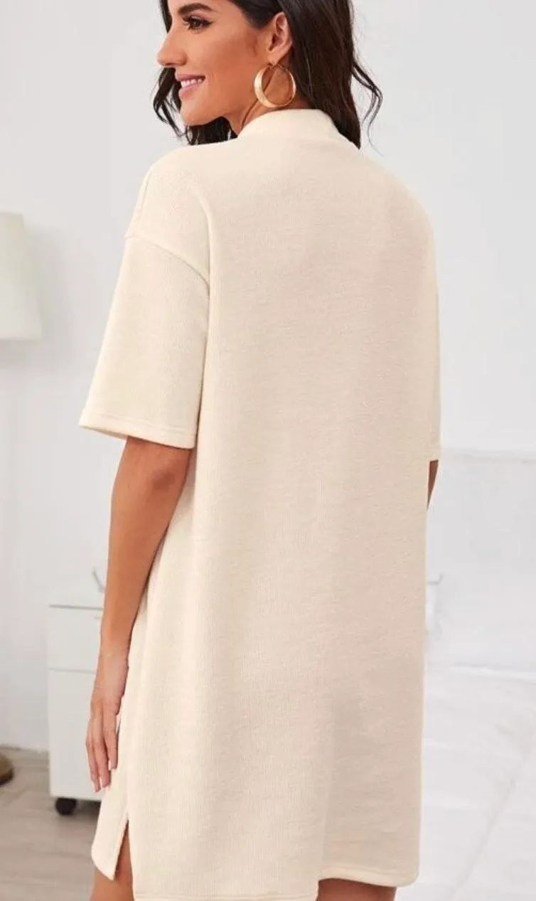 Off White Sweater Dress - Image 2