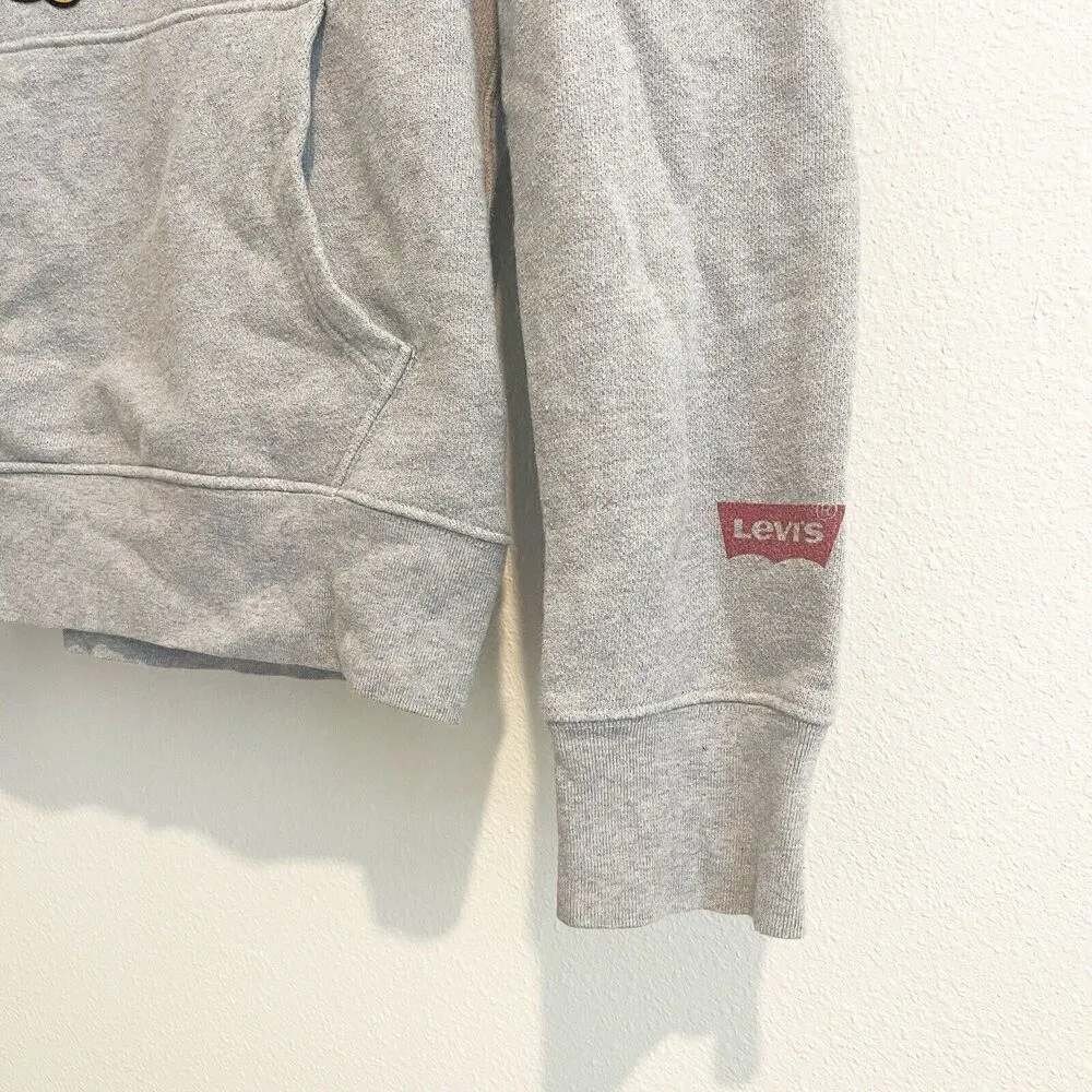 Levis x Disney Hoodie Sweatshirt Adult Small Gray‎ Mickey Mouse Pullover Size S - Image 3