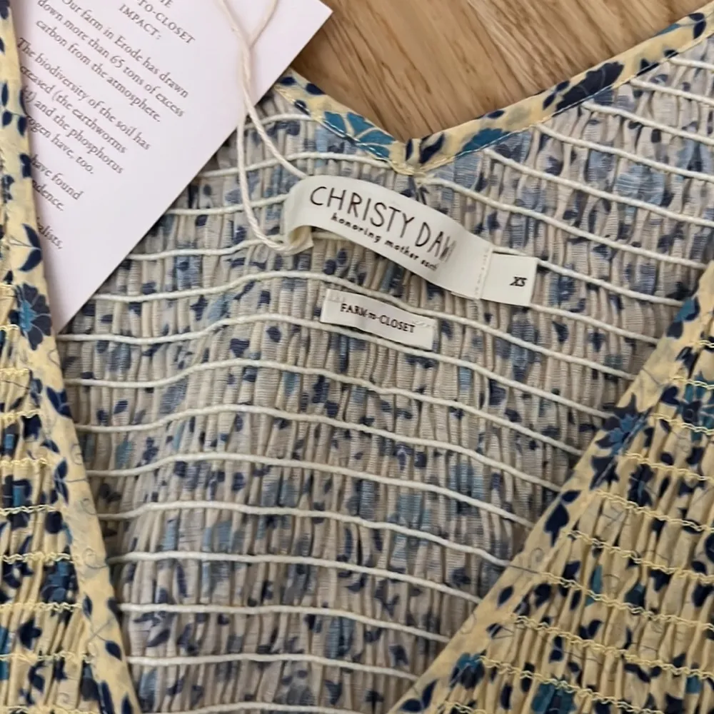 NWT Christy Dawn Basil Dress in Larkspur Ditsy Field Silk-Cotton - Image 9