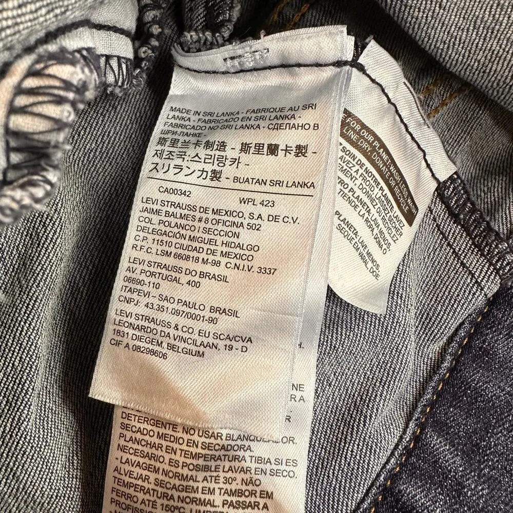 Levi's Blue Denim Button Up Trucker Jean Jacket Size Large - Image 3