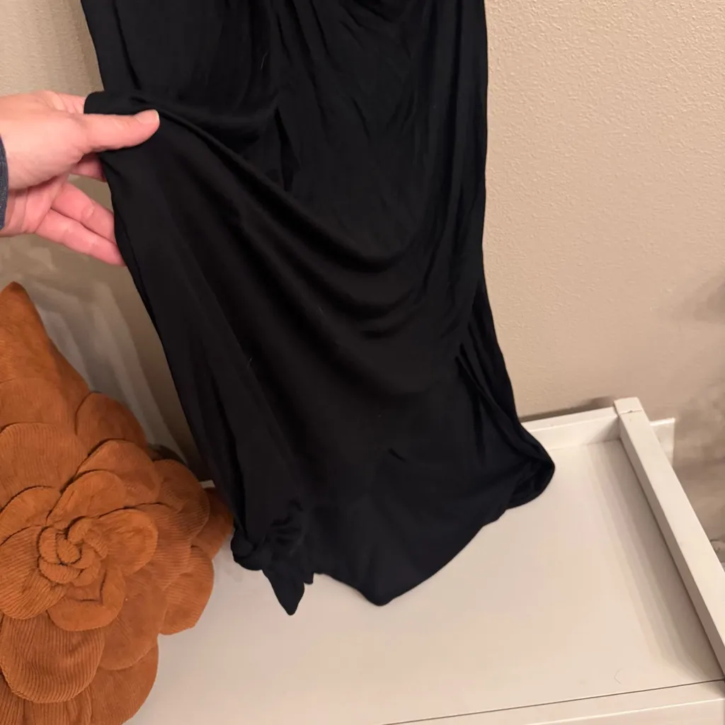 ZARA Knotted Asymmetric Midi Dress‎ - Image 5