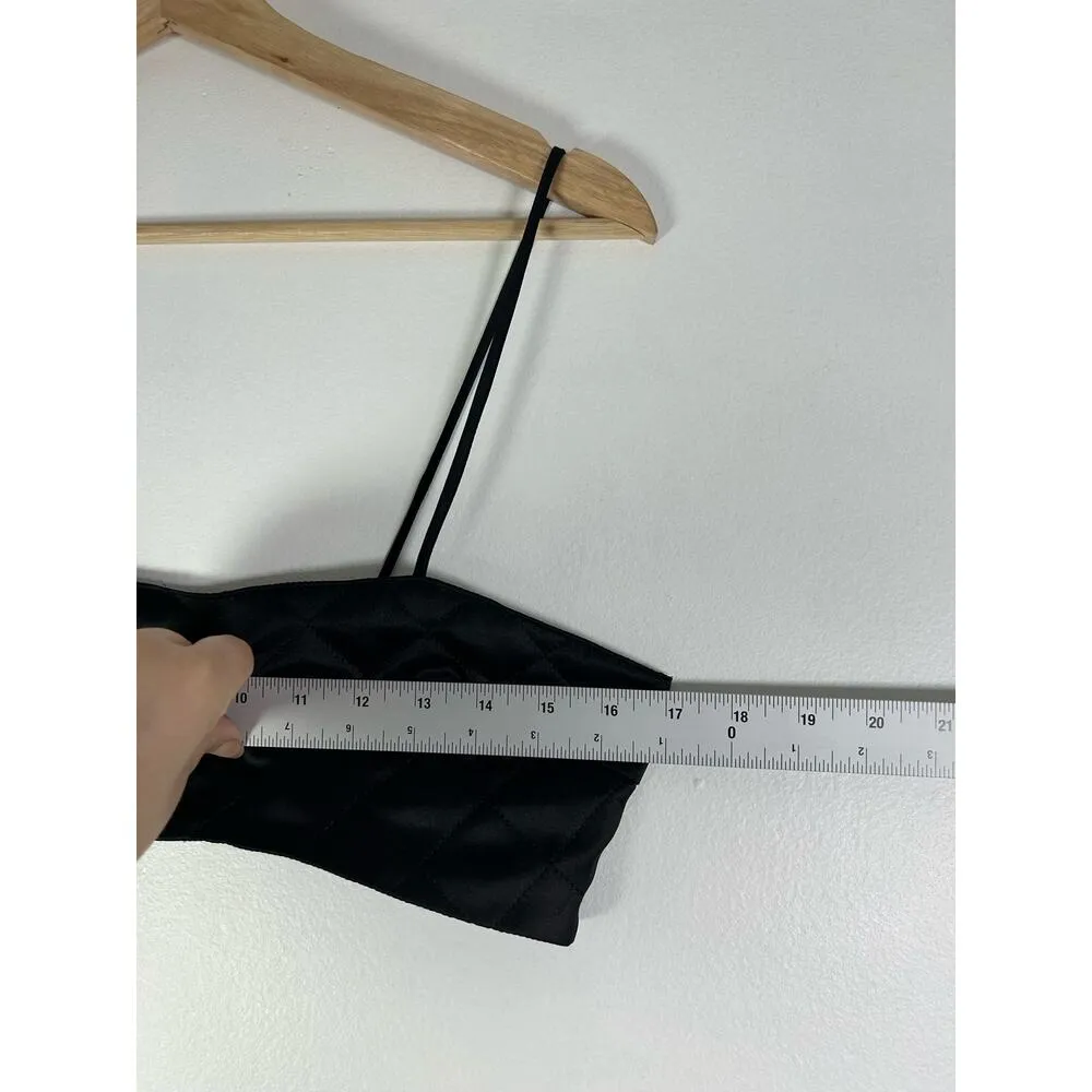 Lioness Supernatural Black Quilted Cropped Top M - Image 6