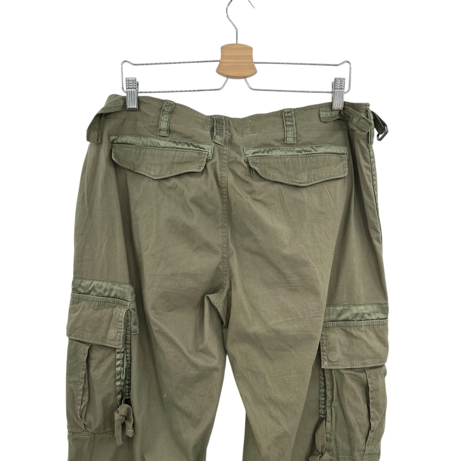 Abercrombie & Fitch Vintage Cargo Pants Y2K Olive Army Green Size Medium - Image 8