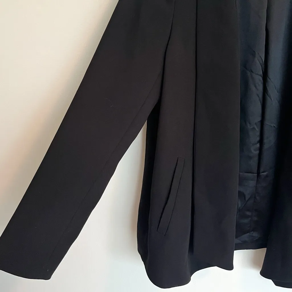 Eileen Fisher Black Open Front Blazer Suit Jacket Lined Polyester Women’s XS - Image 5