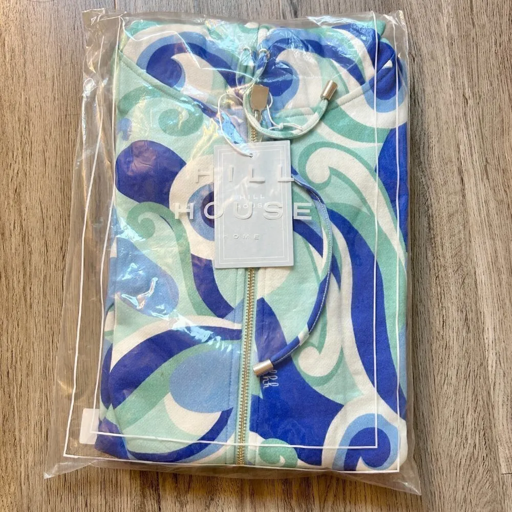 Hill House The Allie Zip-Up Fleece Jacket in Ocean Kaleidoscope Size XS NWT - Image 5