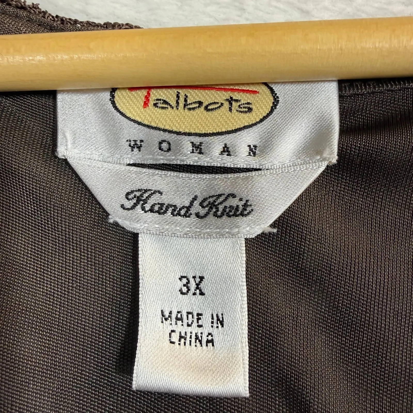 Talbots 3X Brown Hand Knit Crochet Sleeveless Tank Top Boho Y2K Woodland Fairy - Image 6