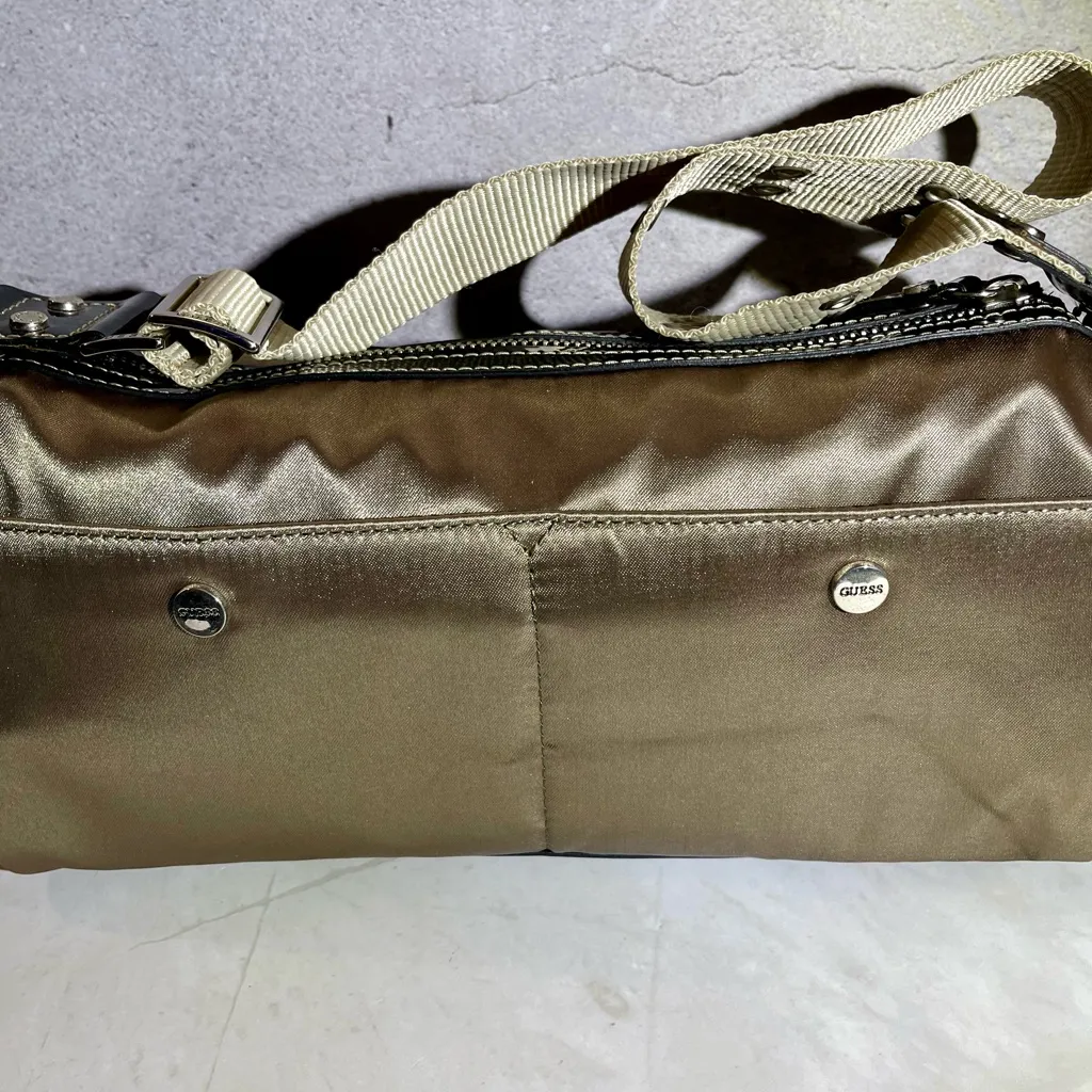Vintage 2000 's Gold and Black GUESS Shoulder Bag Dead Stock NWT - Image 10