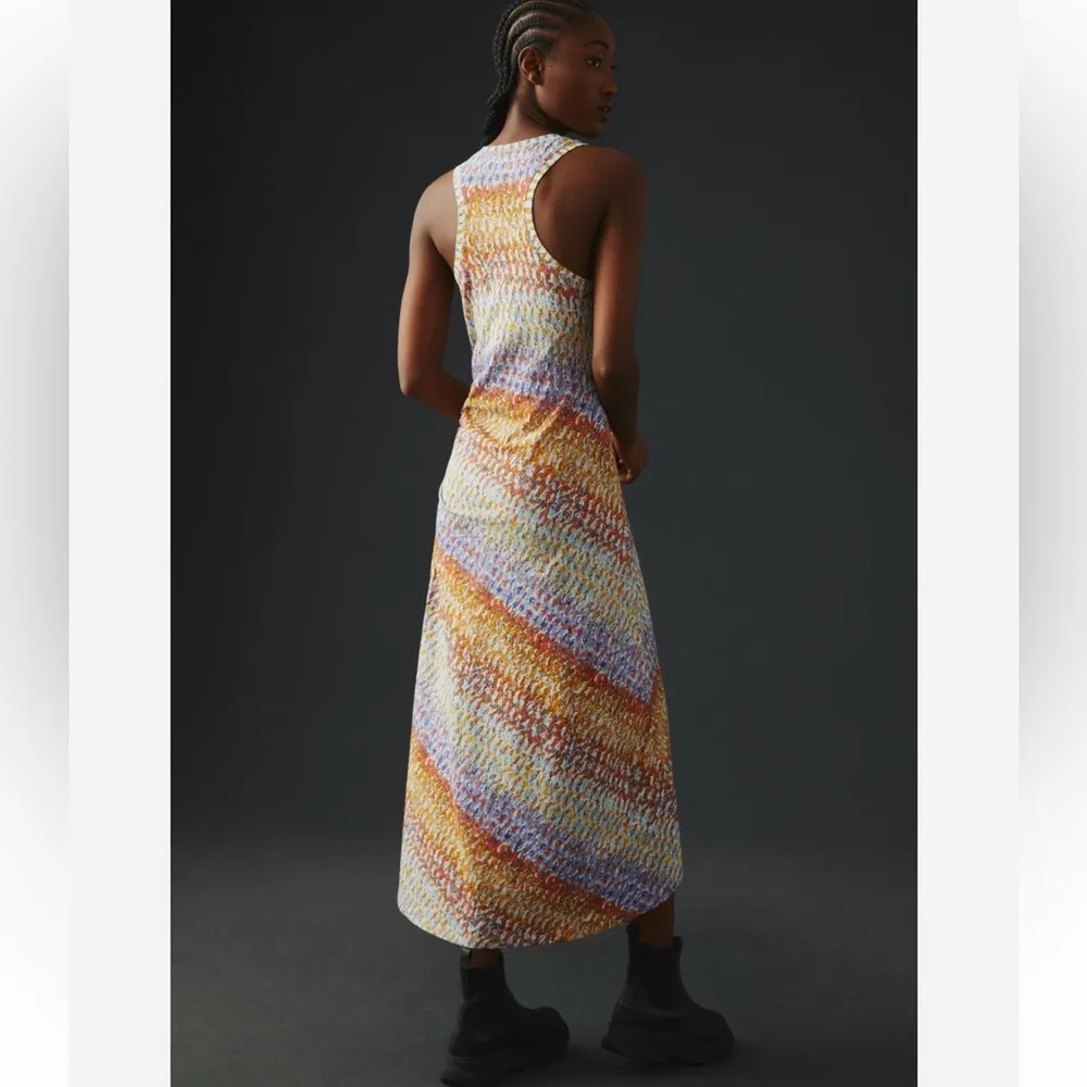 ANTHROPOLOGIE Daily Practice Purple Motiff Treasure Dress size small - Image 4