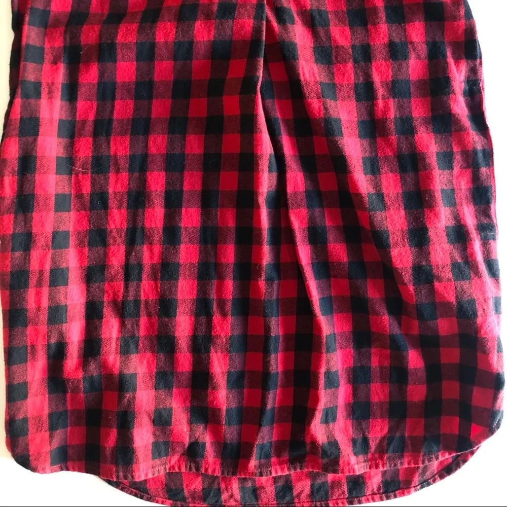 Madewell Latitude Buffalo Check Flannel Shirtdress. Size XXS. - Image 6