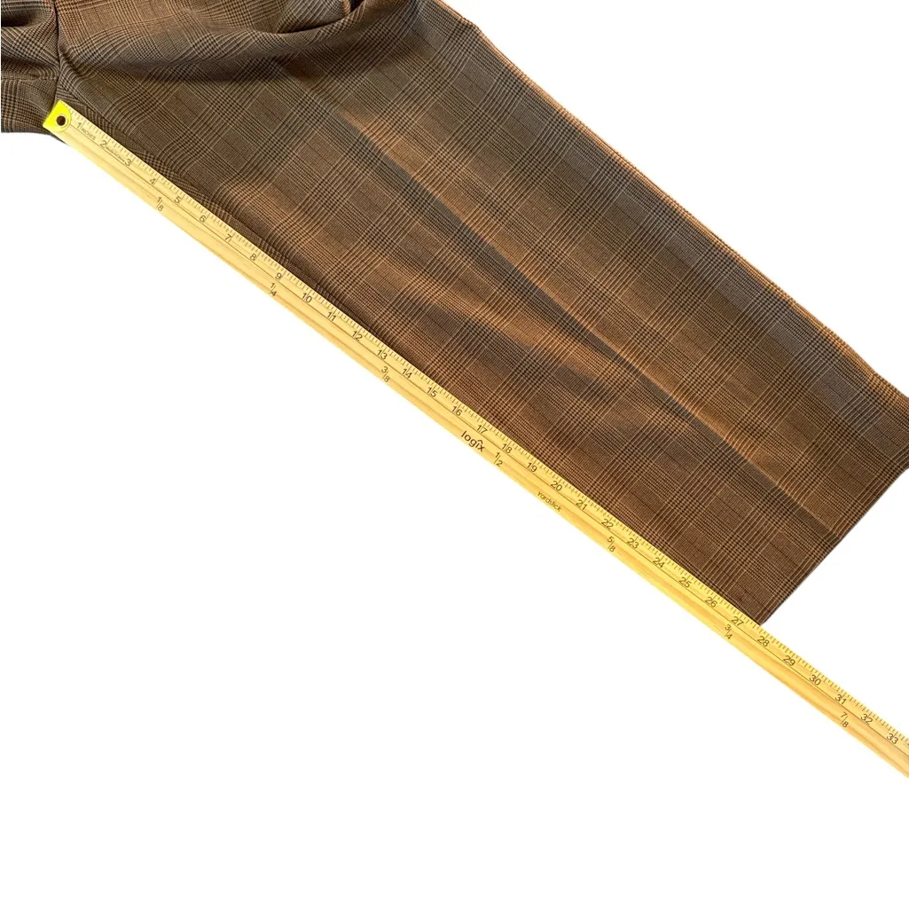 Van Heusen Women's Tan Houndstooth Wide‎ Leg Pants - Image 4