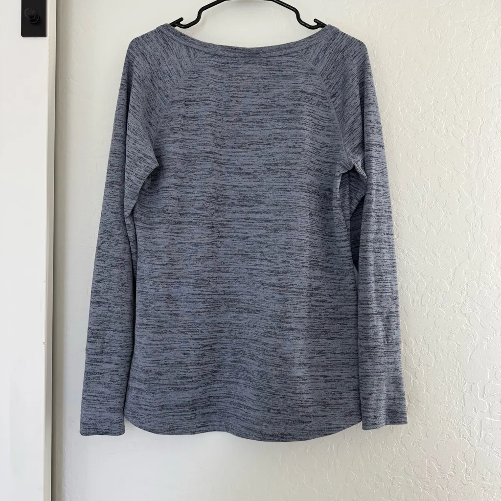 Athleta No Sweatin’ It Sharkbite Pullover Sweater Long Sleeve Yoga Athletic Gym - Image 2