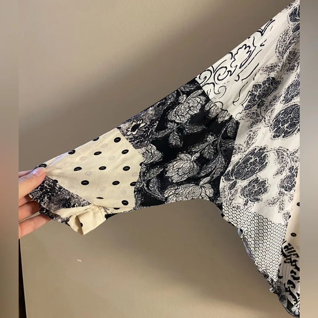 Maeve  Linden patchwork batwing pop over blouse Large - Image 8