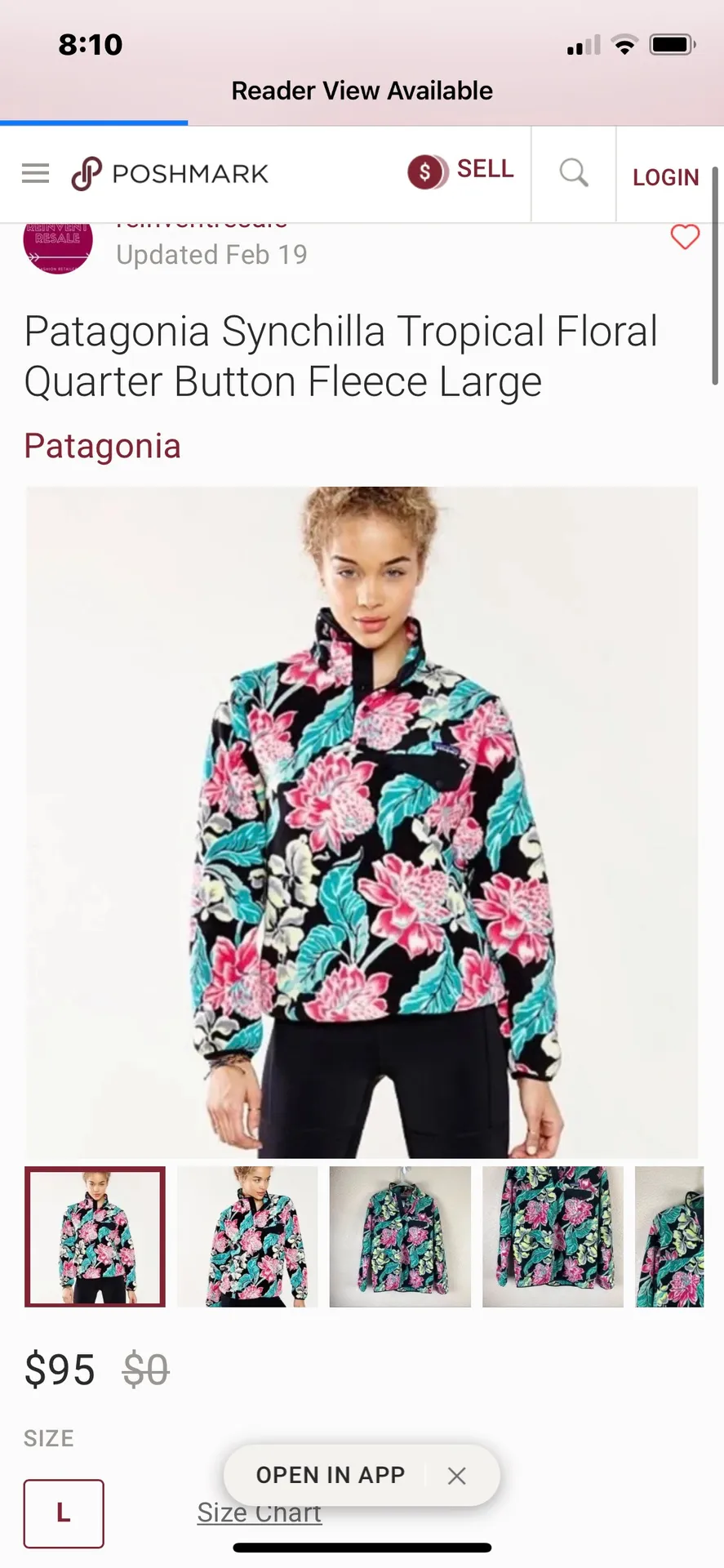 Patagonia Floral- Like New - Image 2