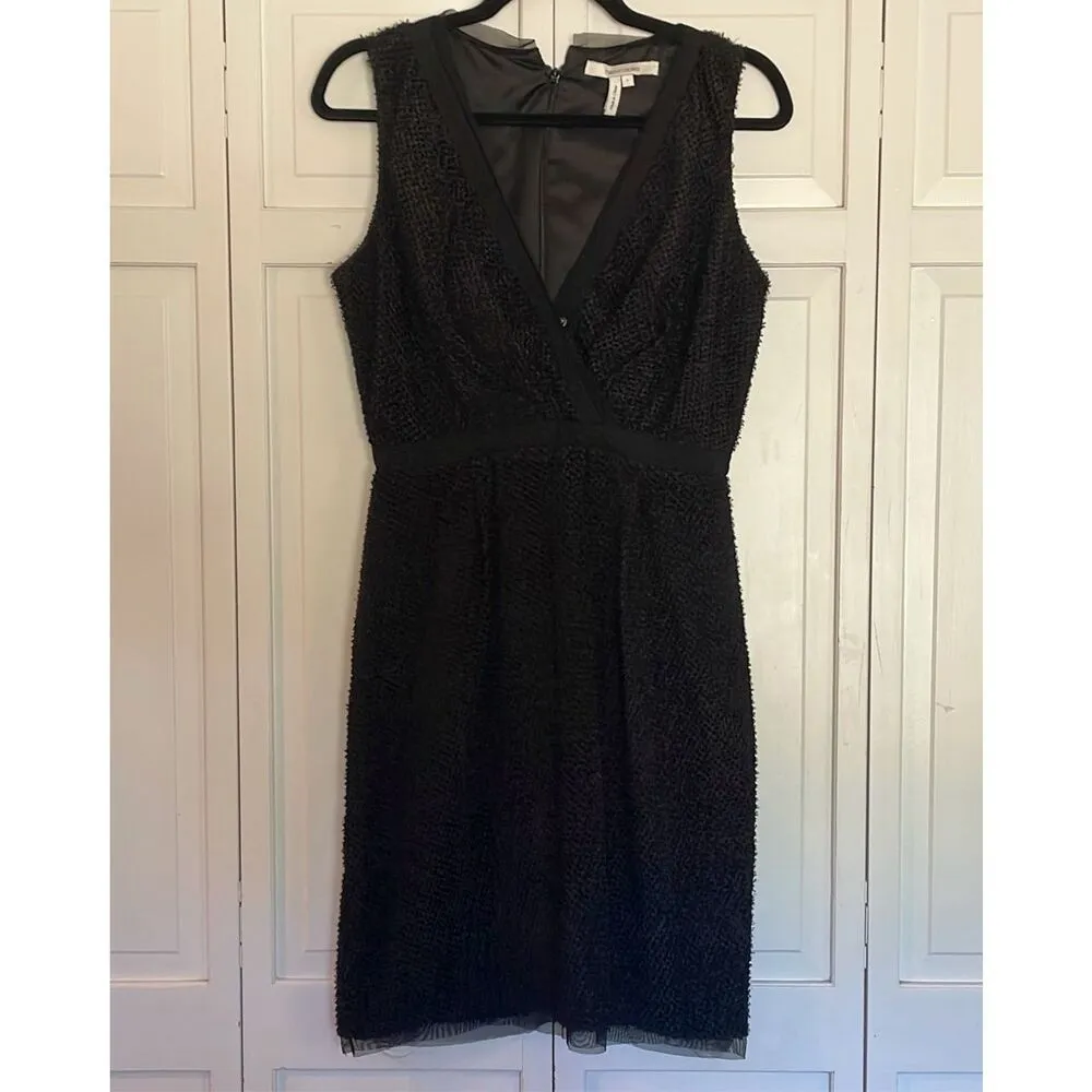 Max & Cleo black textured faux wrap dress  6 - Image 2