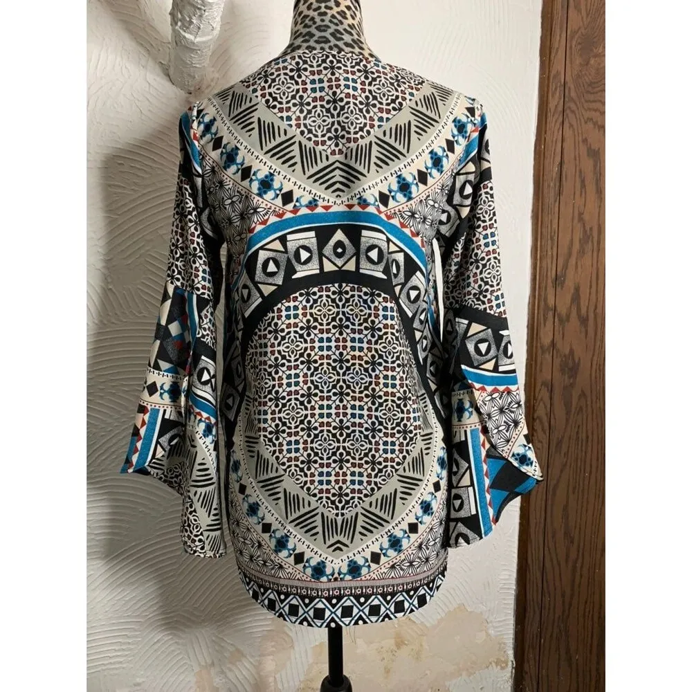 Pink Owl Blouse S bell sleeves - Image 4