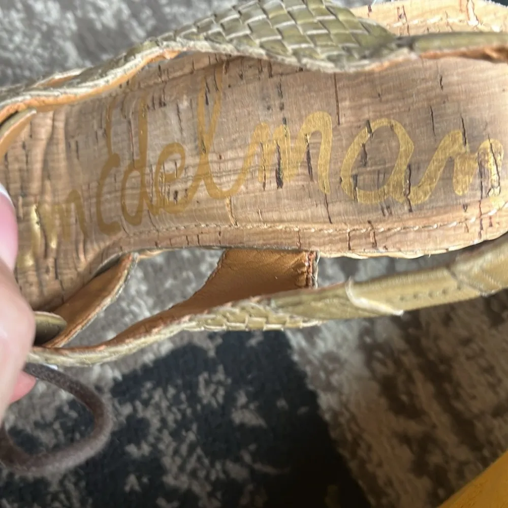 Sam Edelman Tinley Croc Leather Platform Wedges - Image 3