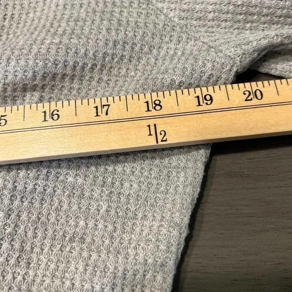 rxb Gray Open Front Cardigan Draped Lace Detail Lightweight Size L Gray Size L - Image 7