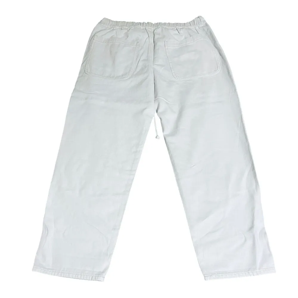 NWT J.Crew‎ Drawstring Pants Size 32 Soft White Causal Comfortable 100% Cotton - Image 5
