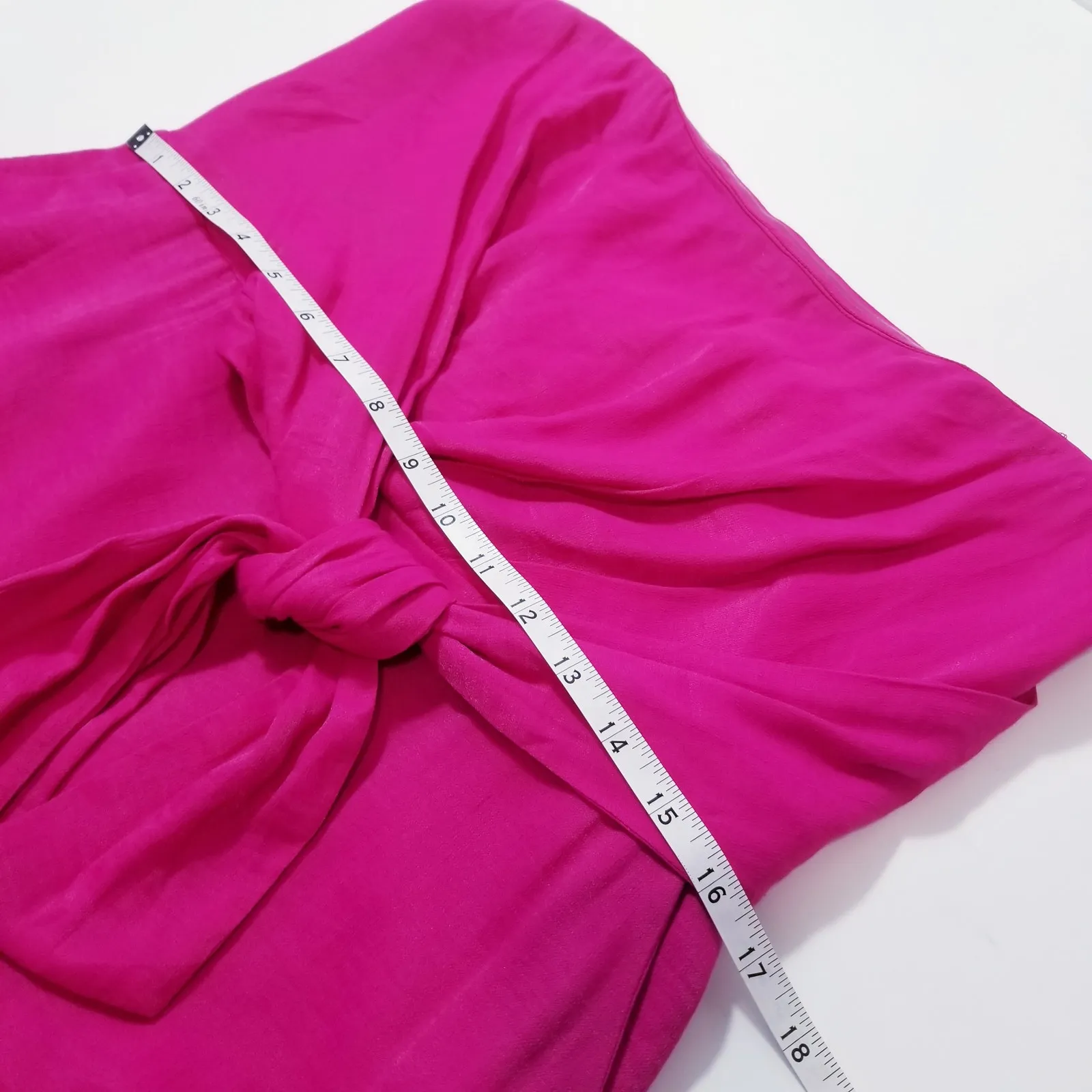 Anthropologie MAEVE Hot Pink Jumpsuit Smocked Strapless Wide Leg - Image 7