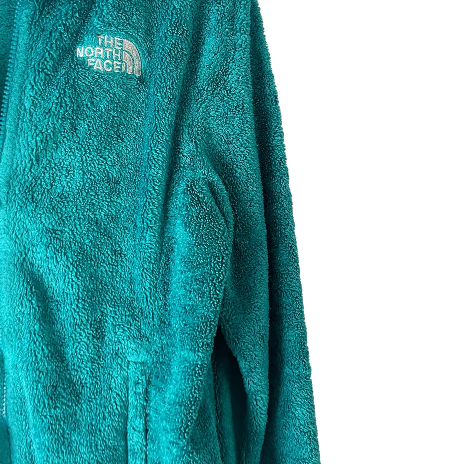 The North Face Women's‎ Size Small Green Fleece Fuzzy Full Zip Sweater - Image 5