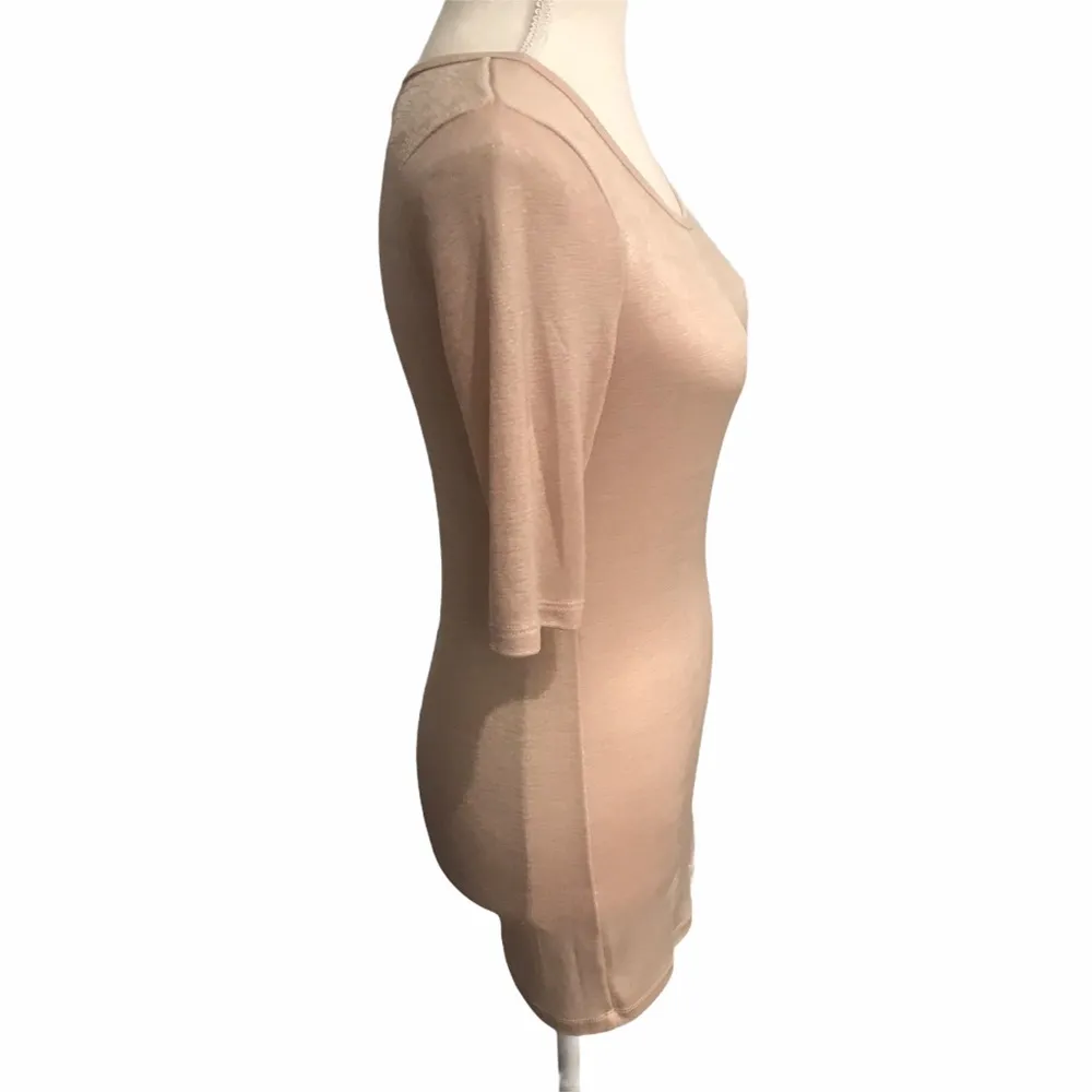 BKE  Bodycon Scoop Neck Metallic Top - Image 2