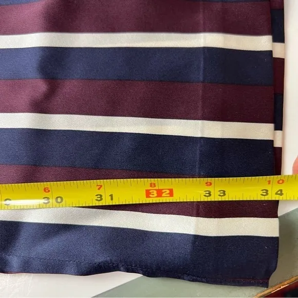 Joseph 100% Silk Pyjama Pants Wide Leg College Stripe Trousers Size 40 - Image 11