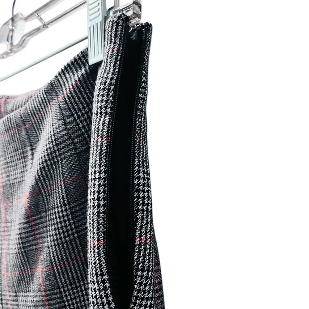 Free People Houndstooth Check Pant Trousers Size 8 Price Of Wales Plaid Black - Image 4