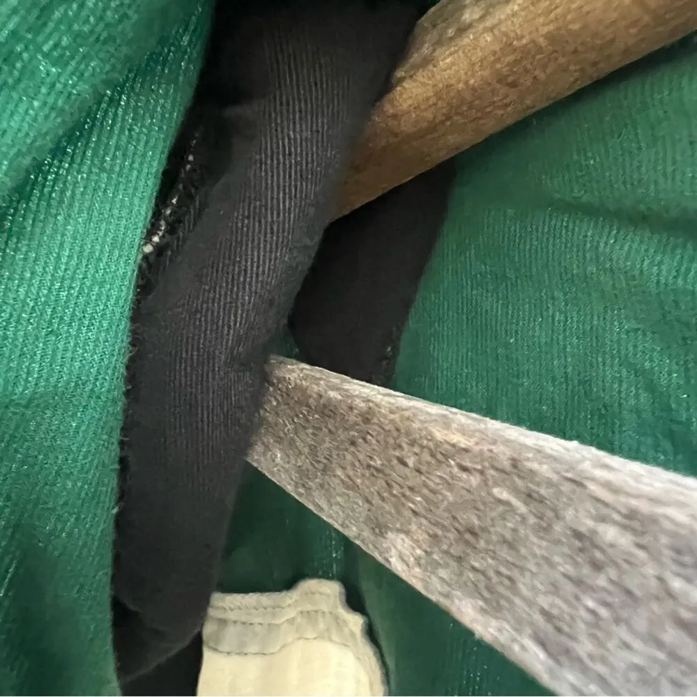 Vintage 90s Adobe Rose color block old west bib front western cowgirl shirt Green Size L - Image 4