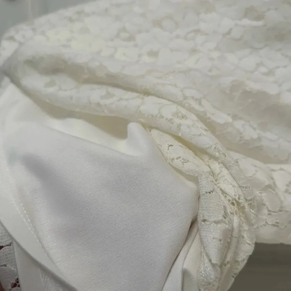 Monteau Lace Eyelet White Dress - Image 5