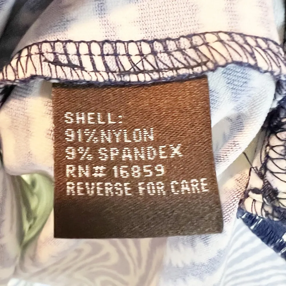 J. McLaughlin  Womens Blue Catalina Cloth 3/4 Sleeve V-Neck Top Blouse Tunic Small - Image 4