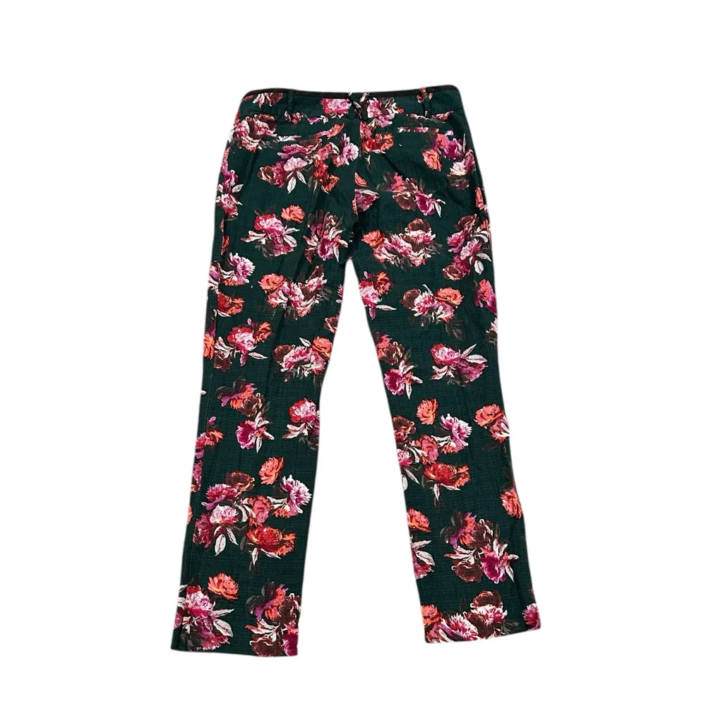 Anthropologie cartonnier floral Green Charlie ankle cotton pants 8 - Image 4
