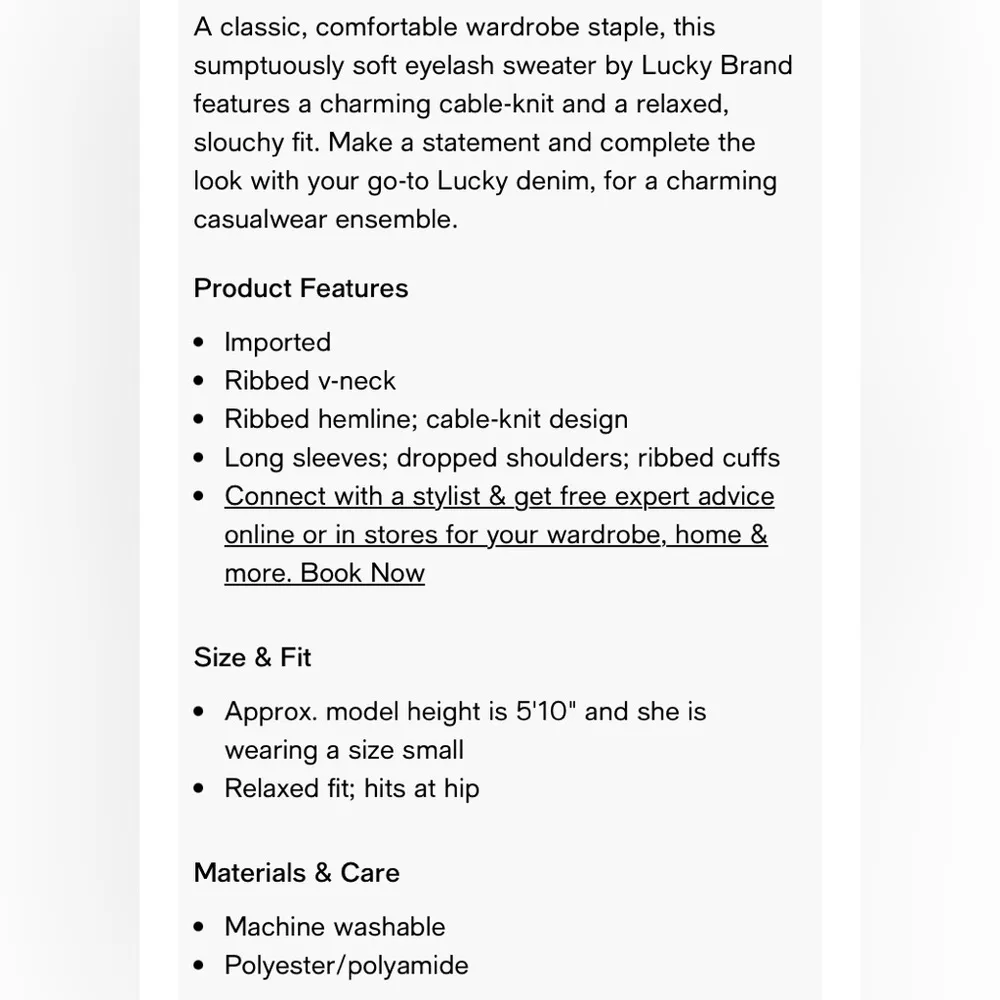 Lucky Brand cable knit v-neck eyelash sweater gray womens size large winter cozy - Image 2