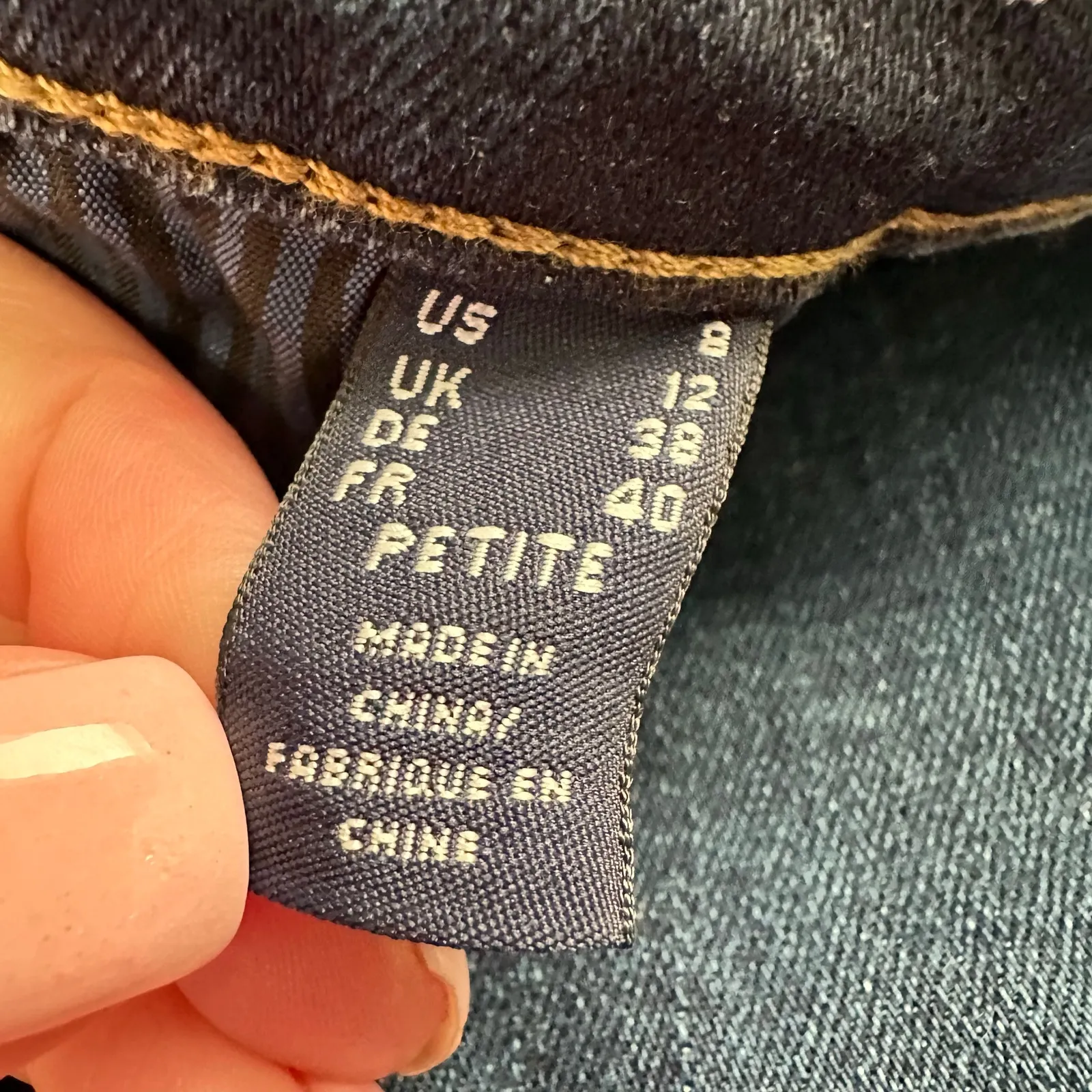 Lands End Womens size 8 Petite Mid Rise Straight Denim Jeans - Image 11