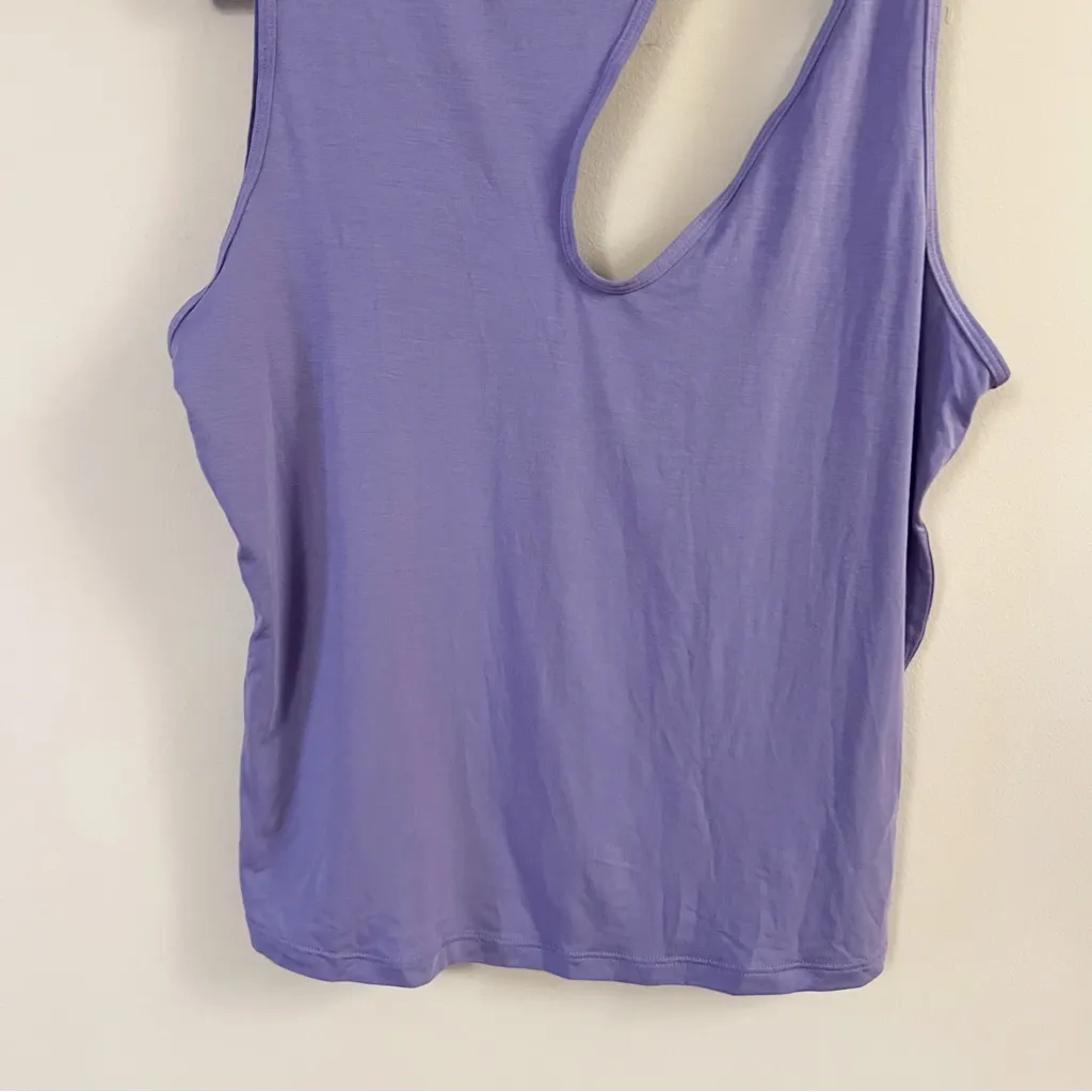 Lululemon Shoulder Cut-Out Yoga Tank Top Dark Lavender Size 6 Breathable Stretch - Image 5