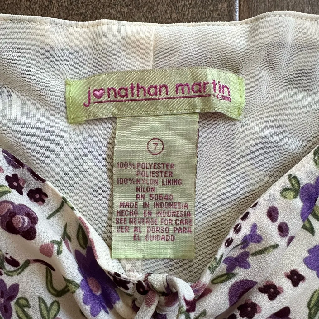 Vintage 1990’s Y2K Jonathan Martin Floral Midi Dress - Image 3