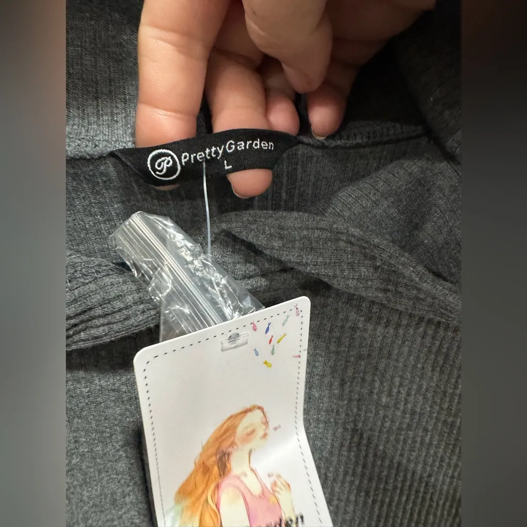 Charcoal Button-Up Women's Hoodie - Image 7