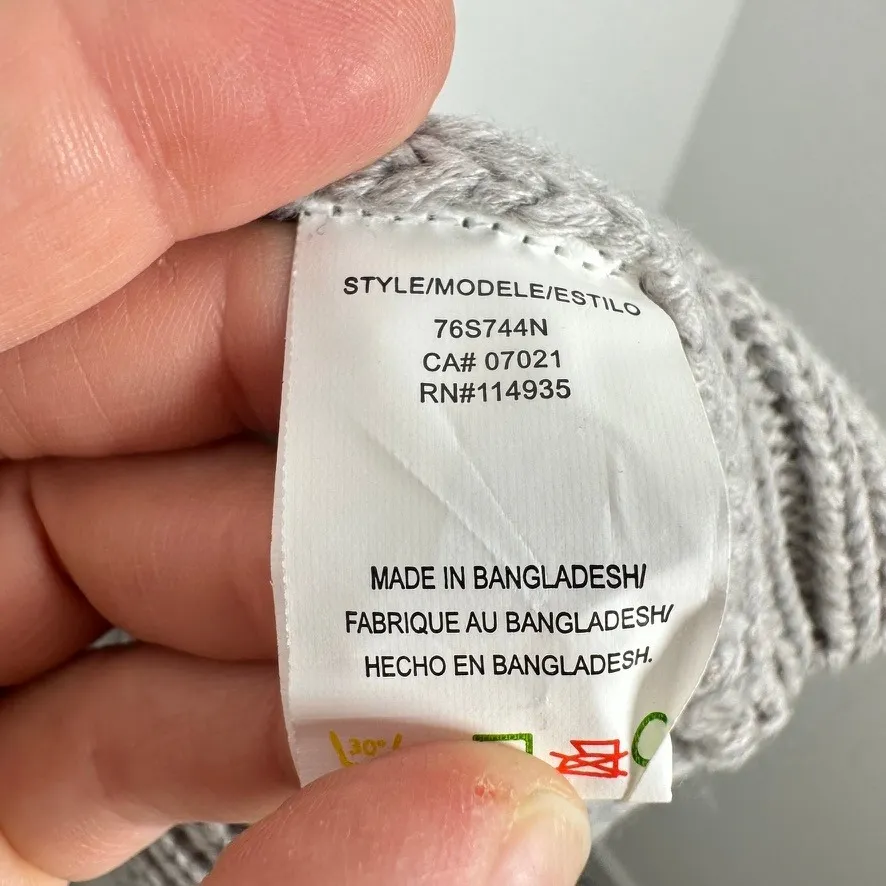 RDI Nordstrom XL Gray Knit Half Zip Pullover Sweater Chunky Casual Comfy‎ - Image 5