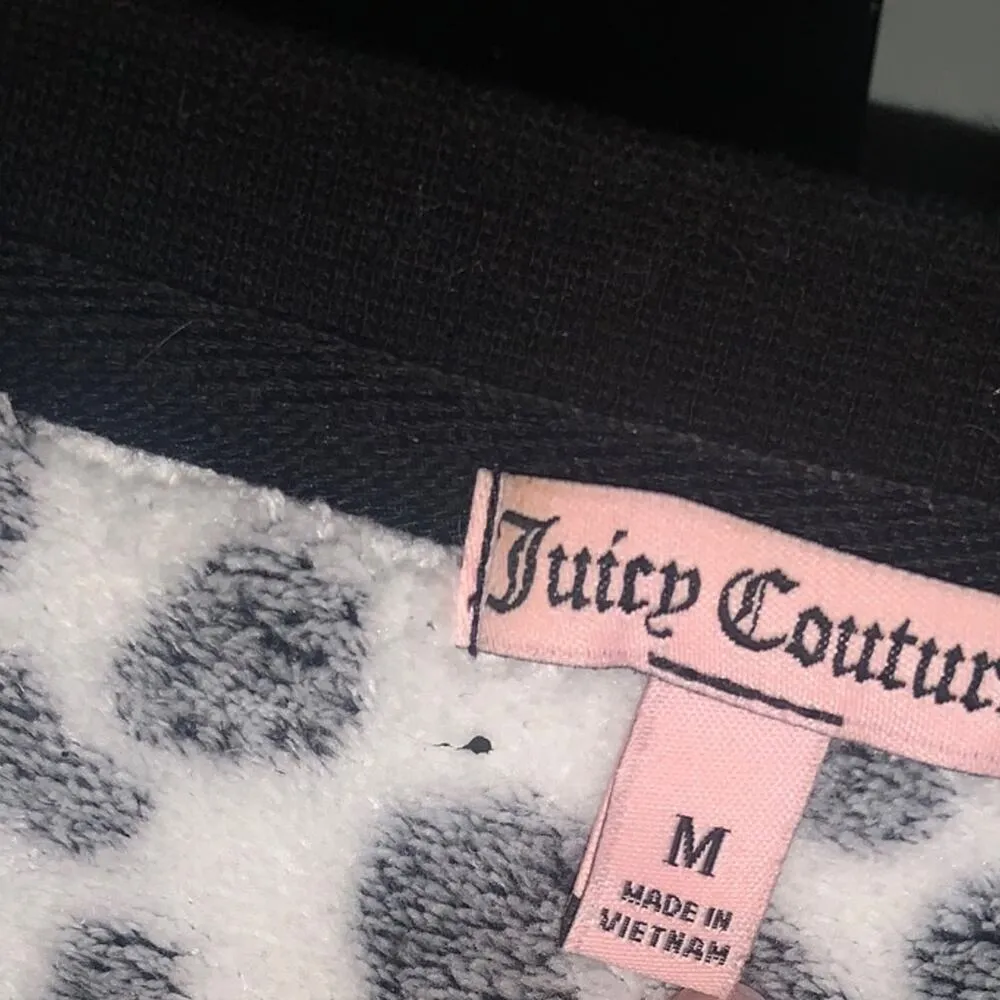 Juicy couture comfy soft cheetah crew sweater m $98 holiday Sherpa winter - Image 4