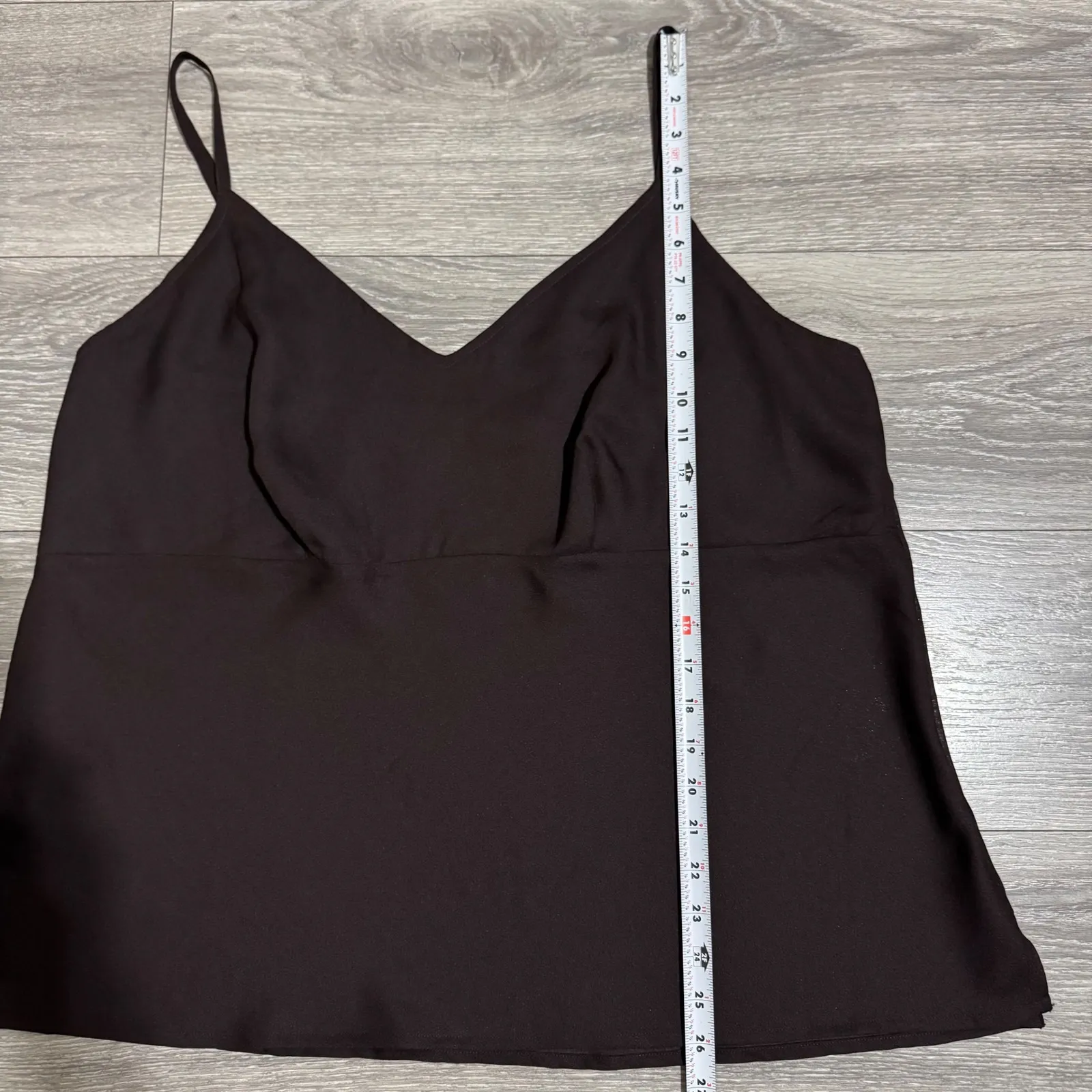 Gloria Vanderbilt Woman Brown Babydoll V Neck Camisole Tank Top Size 2X - Image 5