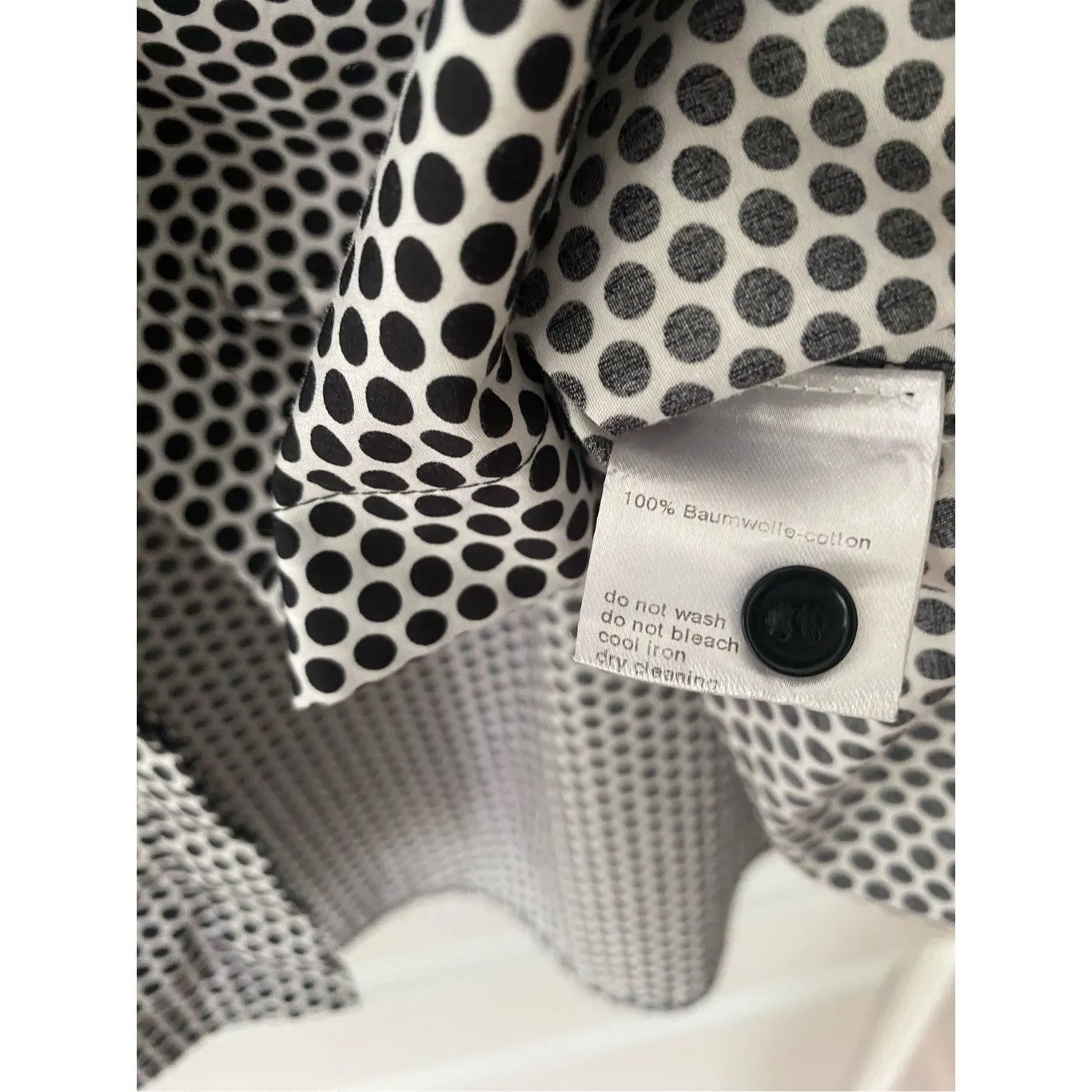 Akris Punto Designer Polka Dot Button Down Shirt Sz 8 - Image 5