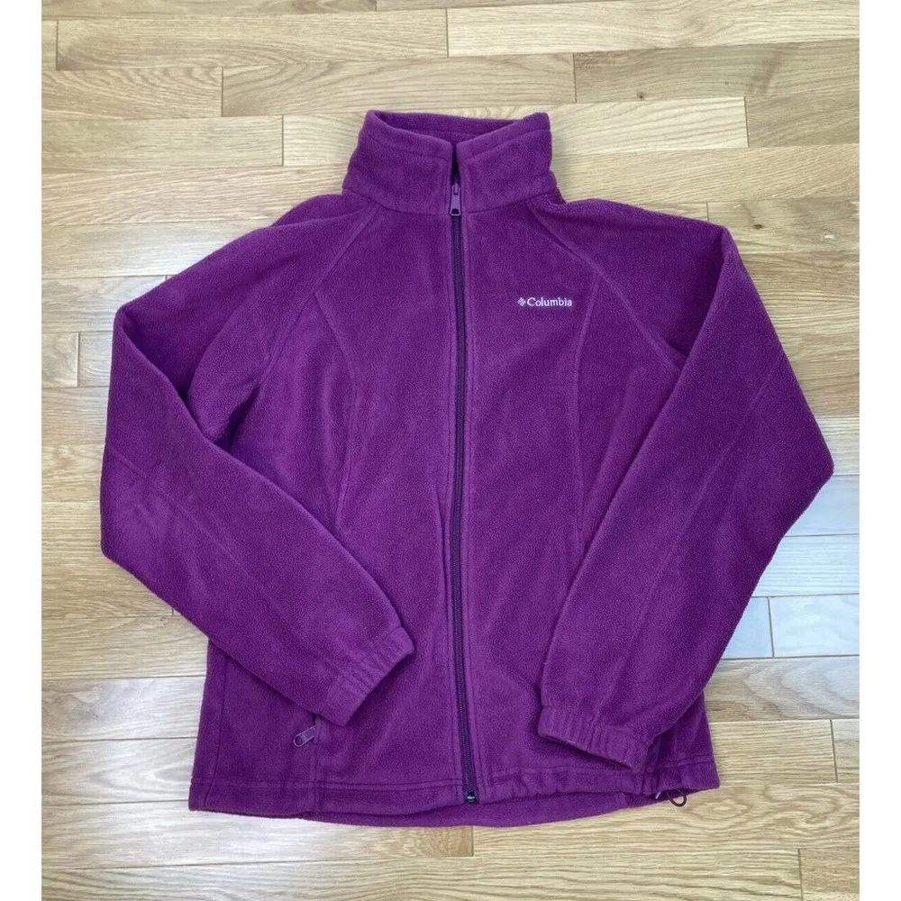 Columbia Sportswear Co Pullover Fleece Jacket Womens M Purple 1/4 Zip Activewear - Image 2