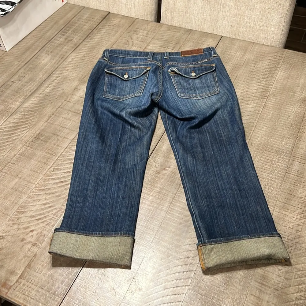 Lucky Brand Sweet N Crop Jeans Womens Size 2/26 Mid Wash Blue Whiskered Mid Rise - Image 10