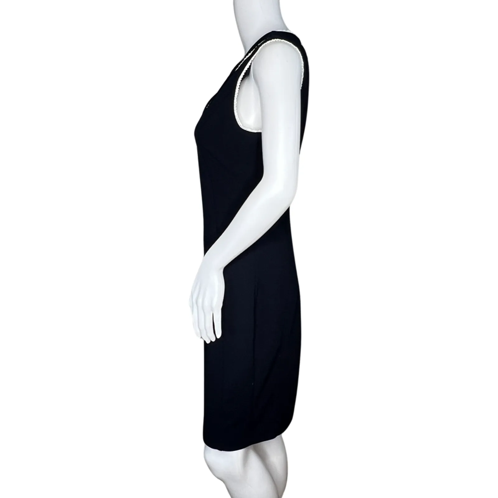 Tommy Hilfiger Dress Womens‎ 4 Navy Blue White Trim Sheath Dress Office Career - Image 3